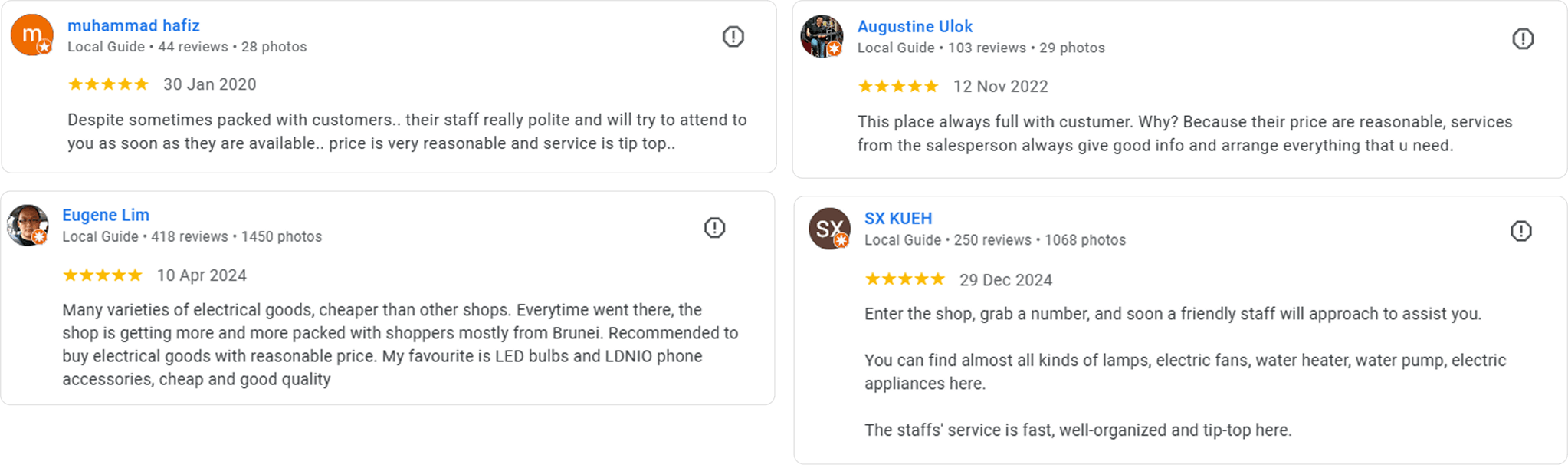 Customer reviews